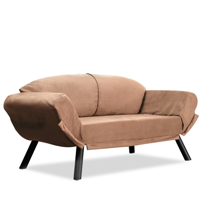 Atelier Del Sofa Genzo - Sofá cama de 2 plazas - Marrón claro Atelier Del Sofa Genzo - Sofá cama de 2 plazas - Marrón claro